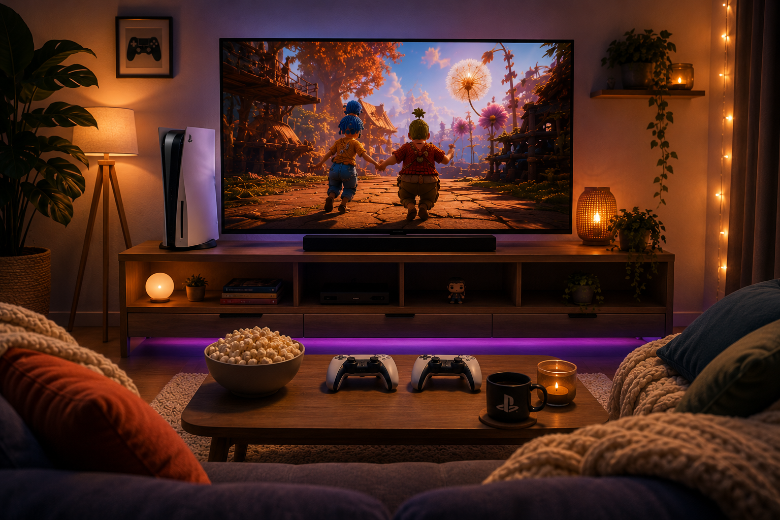 Setup gaming interattivo con prodotti shoppable